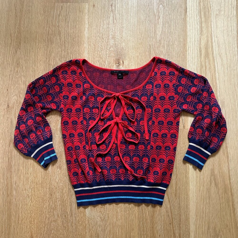 Marc Jacobs Cotton Patterned Sweater, Early 2000's, Size M